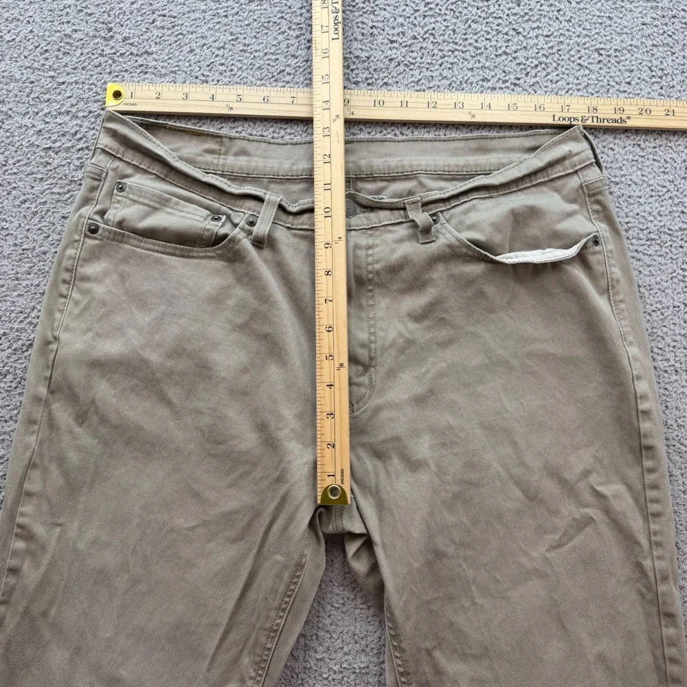Levi's 541 Athletic Taper Khaki Tan Stretch Pants Mens 36x32 18181-0040